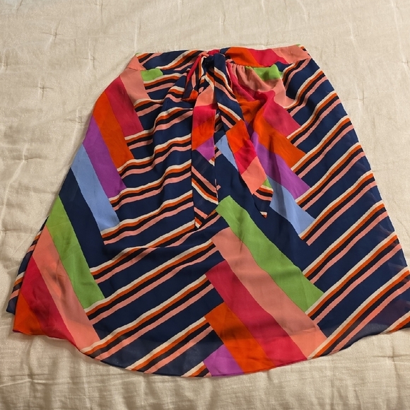 Trina Turk Multicolor Striped Midi Skirt - Picture 12 of 13